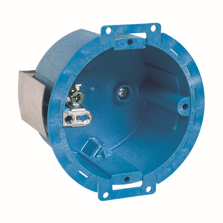 Carlon 14-1/2 cu in Round Thermoplastic 1 gang Electrical Ceiling Box Blue BH614RP